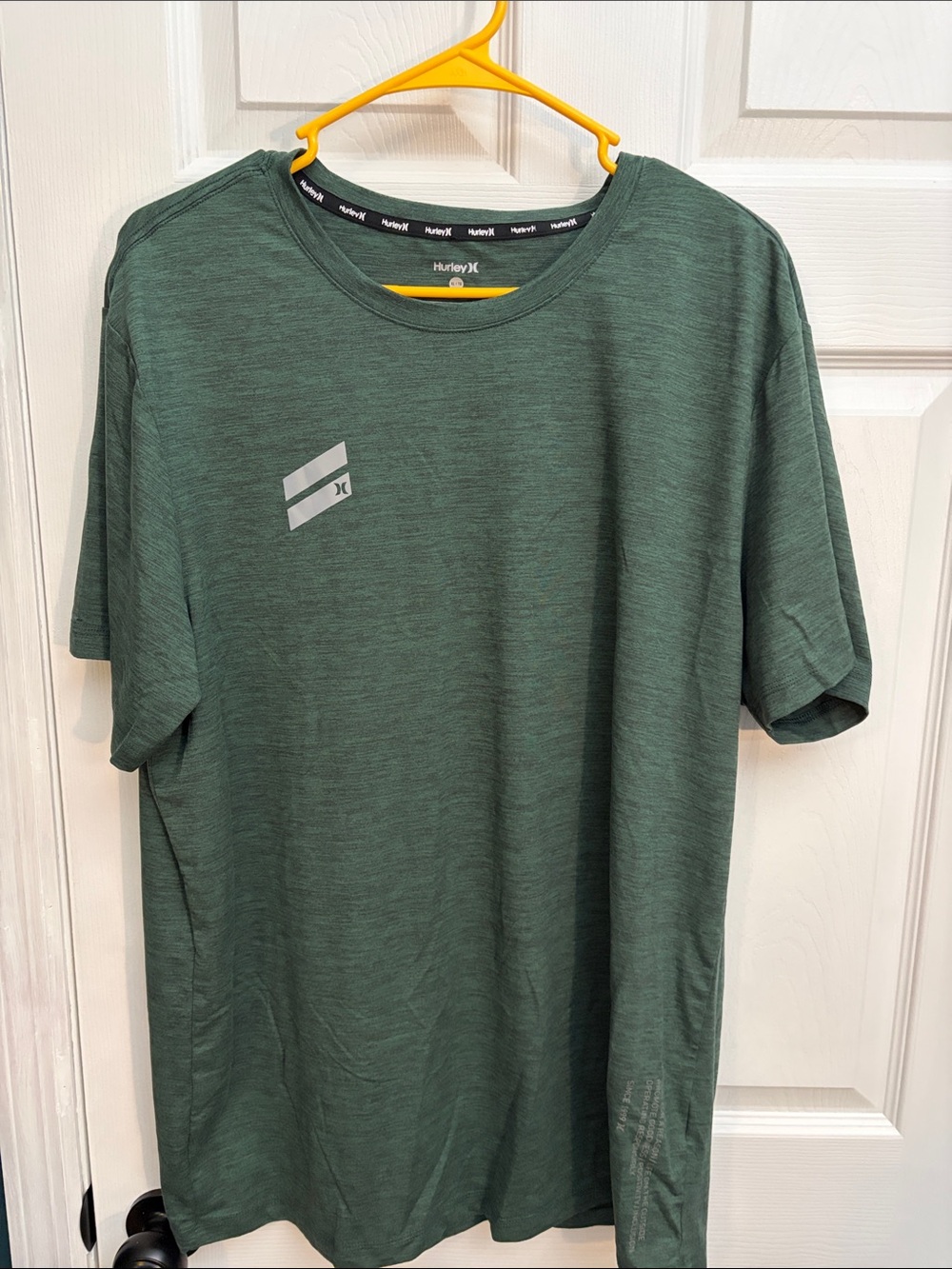Hurley Men's Heathered Forest Green Short Sleeve Tee